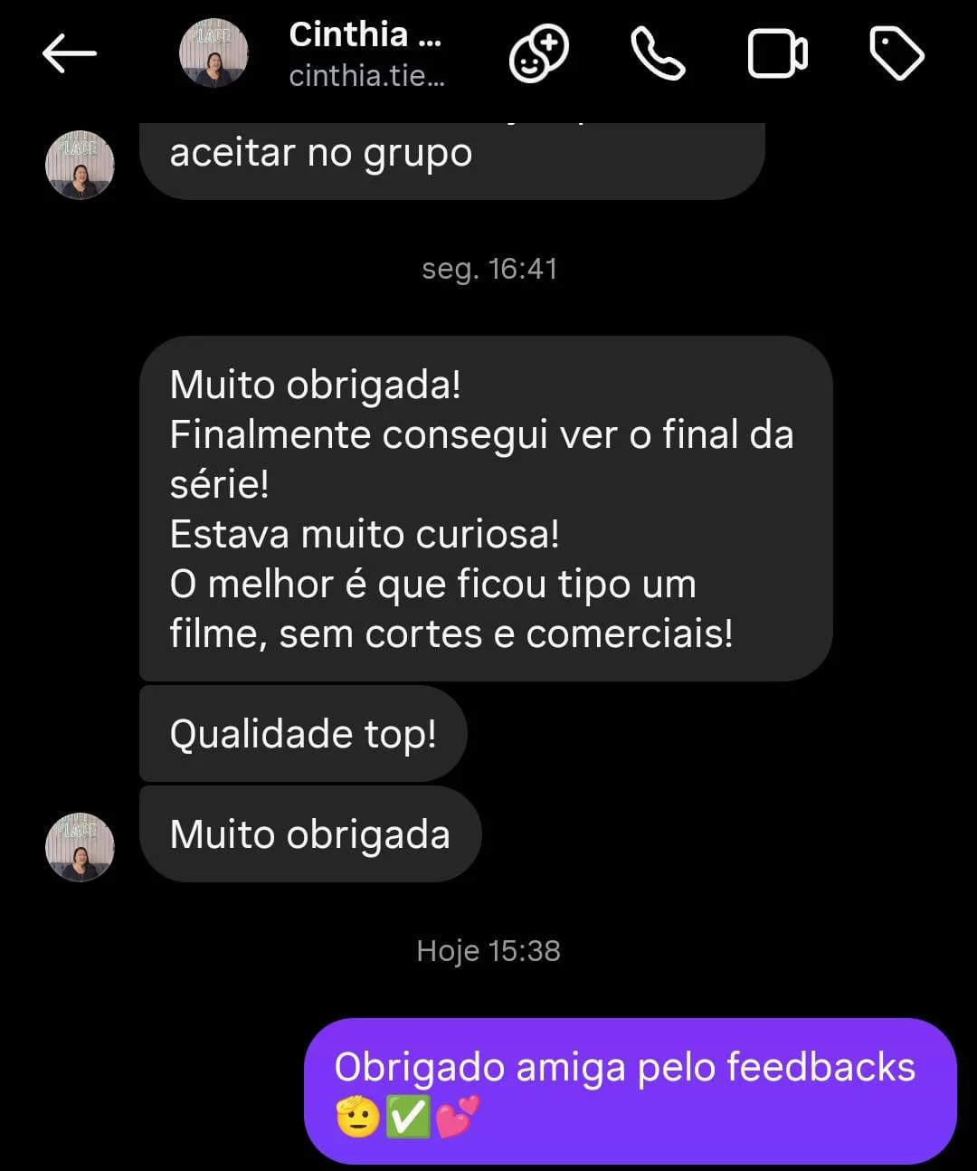Depoimento de quem assistiu