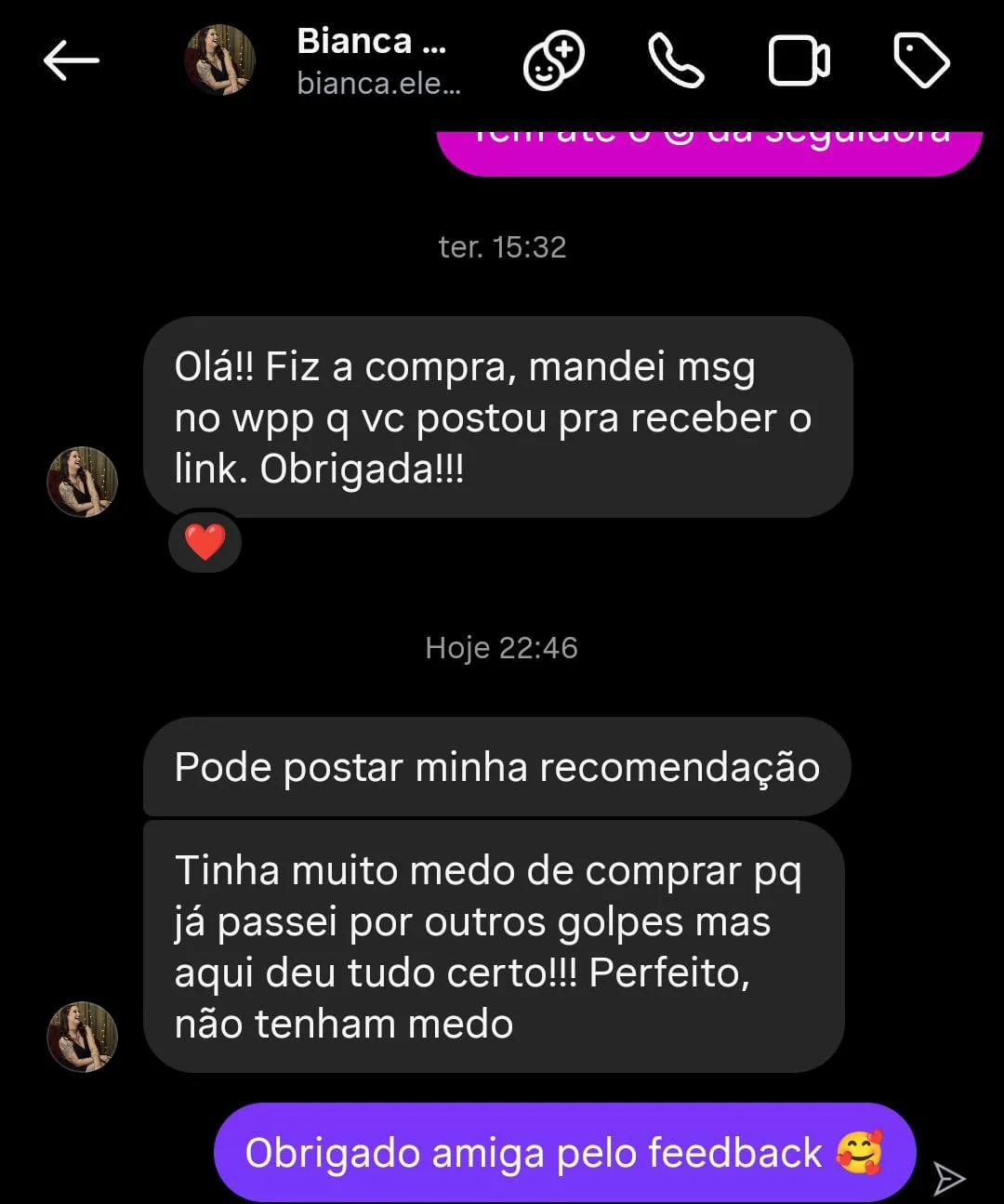 Depoimento de quem assistiu